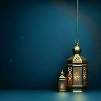 Eid mubarak and ramadan kareem greetings with islamic lantern and mosque. Eid al fitr background. Eid al fitr background of window concept by AI Generated photo