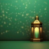 Eid mubarak and ramadan kareem greetings with islamic lantern and mosque. Eid al fitr background. Eid al fitr background of window concept by AI Generated photo