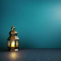 Eid mubarak and ramadan kareem greetings with islamic lantern and mosque. Eid al fitr background. Eid al fitr background of window concept by AI Generated photo