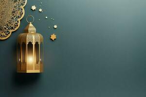 Eid mubarak and ramadan kareem greetings with islamic lantern and mosque. Eid al fitr background. Eid al fitr background of window concept by AI Generated photo