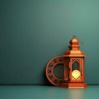 Eid mubarak and ramadan kareem greetings with islamic lantern and mosque. Eid al fitr background. Eid al fitr background of window concept by AI Generated photo