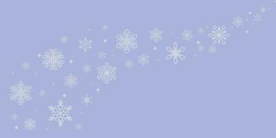 Winter and christmas background vector design with snowflakes with copyspace