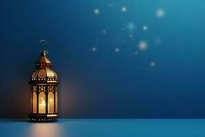 Eid mubarak and ramadan kareem greetings with islamic lantern and mosque. Eid al fitr background. Eid al fitr background of window concept by AI Generated photo