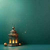 Eid mubarak and ramadan kareem greetings with islamic lantern and mosque. Eid al fitr background. Eid al fitr background of window concept by AI Generated photo