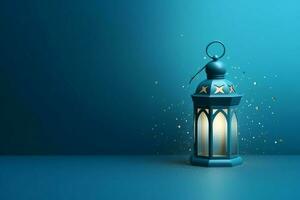 Eid mubarak and ramadan kareem greetings with islamic lantern and mosque. Eid al fitr background. Eid al fitr background of window concept by AI Generated photo