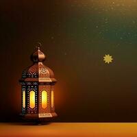 Eid mubarak and ramadan kareem greetings with islamic lantern and mosque. Eid al fitr background. Eid al fitr background of window concept by AI Generated photo