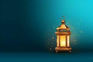 Eid mubarak and ramadan kareem greetings with islamic lantern and mosque. Eid al fitr background. Eid al fitr background of window concept by AI Generated photo