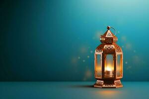 Eid mubarak and ramadan kareem greetings with islamic lantern and mosque. Eid al fitr background. Eid al fitr background of window concept by AI Generated photo