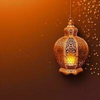 Eid mubarak and ramadan kareem greetings with islamic lantern and mosque. Eid al fitr background. Eid al fitr background of window concept by AI Generated photo