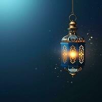 Eid mubarak and ramadan kareem greetings with islamic lantern and mosque. Eid al fitr background. Eid al fitr background of window concept by AI Generated photo