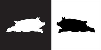 Illustration vector graphics of pig icon