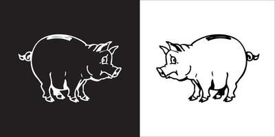 Illustration vector graphics of pig icon