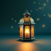 Eid mubarak and ramadan kareem greetings with islamic lantern and mosque. Eid al fitr background. Eid al fitr background of window concept by AI Generated photo