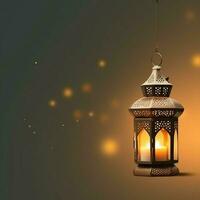 Eid mubarak and ramadan kareem greetings with islamic lantern and mosque. Eid al fitr background. Eid al fitr background of window concept by AI Generated photo