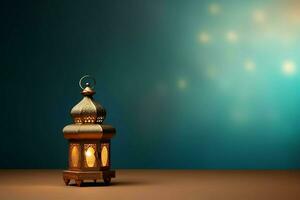 Eid mubarak and ramadan kareem greetings with islamic lantern and mosque. Eid al fitr background. Eid al fitr background of window concept by AI Generated photo