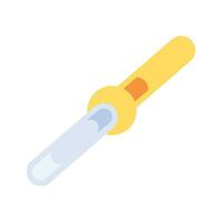 Flat Glass Waste Broken Pipette For Drops Icon vector