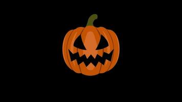 Halloween zucca testa animazione video