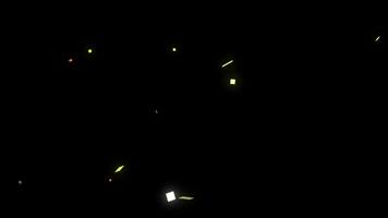 brilhando partículas movimento gráficos em Preto fundo video