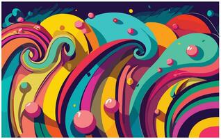 abstract background with colorful swirls. Vector illustration for your design, abstract colorful background with waves and lines. Vector illustration for your design