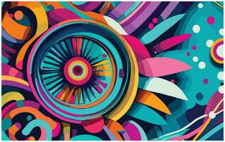 abstract background with colorful swirls. Vector illustration for your design, abstract colorful background with waves and lines. Vector illustration for your design