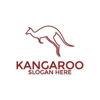 Kangaroo simple modern logo vector, Creative Kangaroo Minimalist logo design template vector