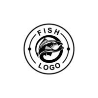 creativo pescado logo diseño, aislado en un blanco antecedentes vector