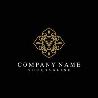 Logo Premium Luxury with Golden Color. Royal brand for luxurious corporate vector