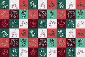 Seamless Christmas pattern in doodle style. Geometric Christmas pattern. Can be used for wallpaper, pattern fills, wrapper, textile, wrapping paper. vector