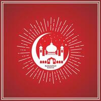 ramadhan kareem islámico saludo tarjeta diseño con Luna y mezquita Hazme elementos antecedentes vector ilustración.