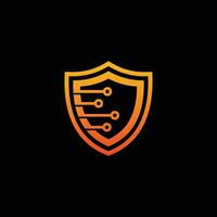 security logo technology for your company, shield logo for security data vector