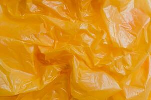 Crumpled Texture of Color Plastic Bag photo