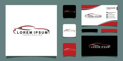 speed Auto car Logo Template vector icon with business card design