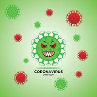 illustration graphic vector of corona virus in wuhan,corona virus infection. 2019-nvoc virus.corona virus microbe.