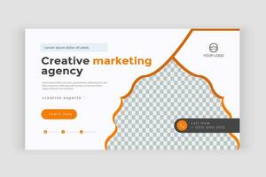 modern vector horizontal digital marketing agency web template design