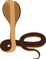 Standing cobra snake with its open hood vector illustration