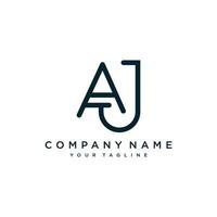 Alphabet letters Initials Monogram logo JA or AJ, J and A.Illustration vector