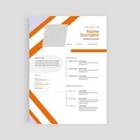 vector minimal orange CV design