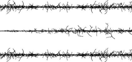 a set of wire fence fence wire grass black and white vector branches, a black and white vector of a line of grass