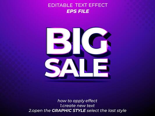 big deal text effect, 3d text background banner. vector templateWeb