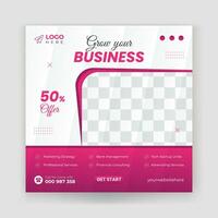 Professional corporate social media post design vector template