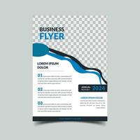 creative orange  and blue business flyer design vector