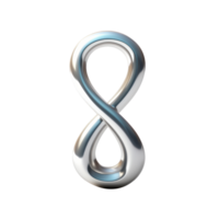 AI generated Infinity logo on transparent background, created with generative AI png