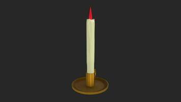 3d Rendering Of Candle video