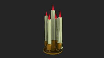 3d Rendering Of Candle video