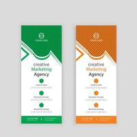 modern corporate rack card design vector