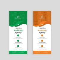 modern corporate rack card design vector