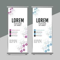 professional business roll up display standee template design vector