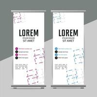 professional business roll up display standee template design vector