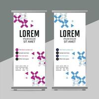 professional business roll up display standee template design vector