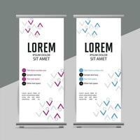 professional business roll up display standee template design vector